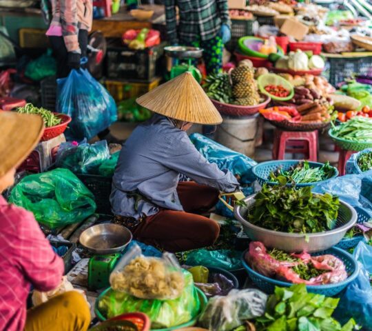 Browse the markets and street food scene in Hanoi