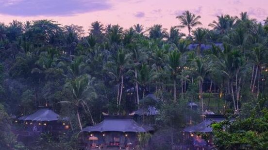 Tented rooms in the jungle at Capella Ubud, Indonesia