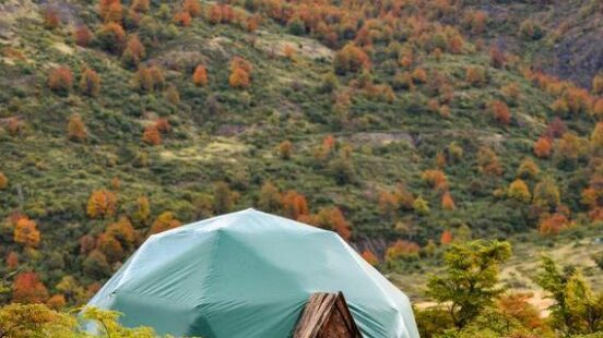 Tented dome at EcoCamp Patagonia, Chile