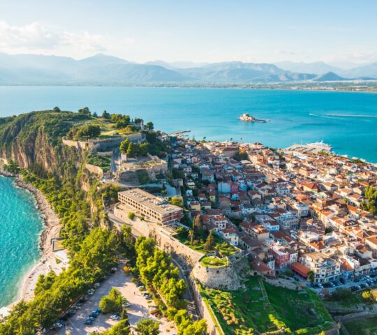 The coastal town of Nafplio in the Peloponnese