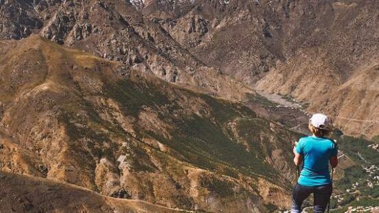 Hiking in the high atlas mountains