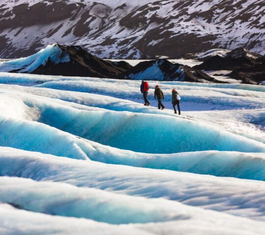 A private guided tour of Solheimajokull glacier