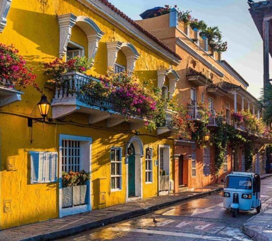 Cartagena's bright, colourful buildings