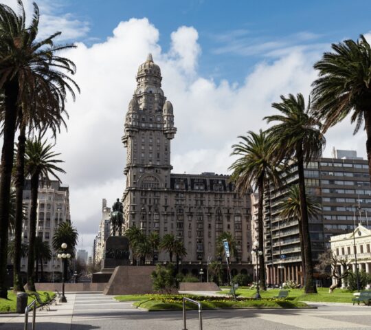 Explore Montevideo's old town on a walking tour