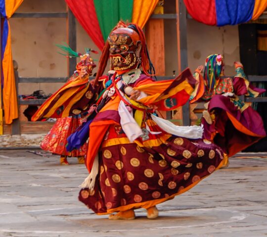 Watch the intricate dances of the Jambay festival