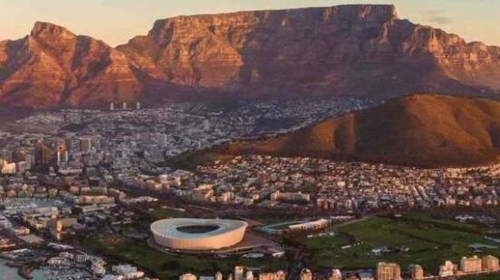 Aerial panoramic view of Cape Town, South Africa