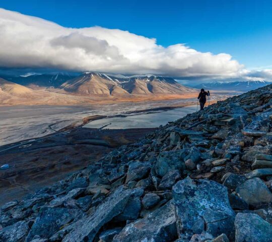 Hiking in the Svalbard Islands