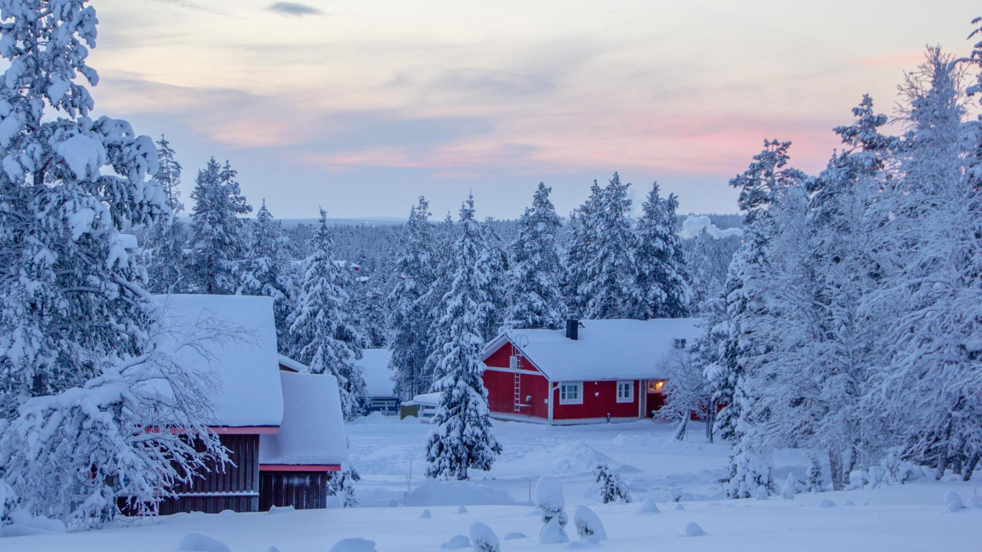 Winter landscape in Finnish Lapland