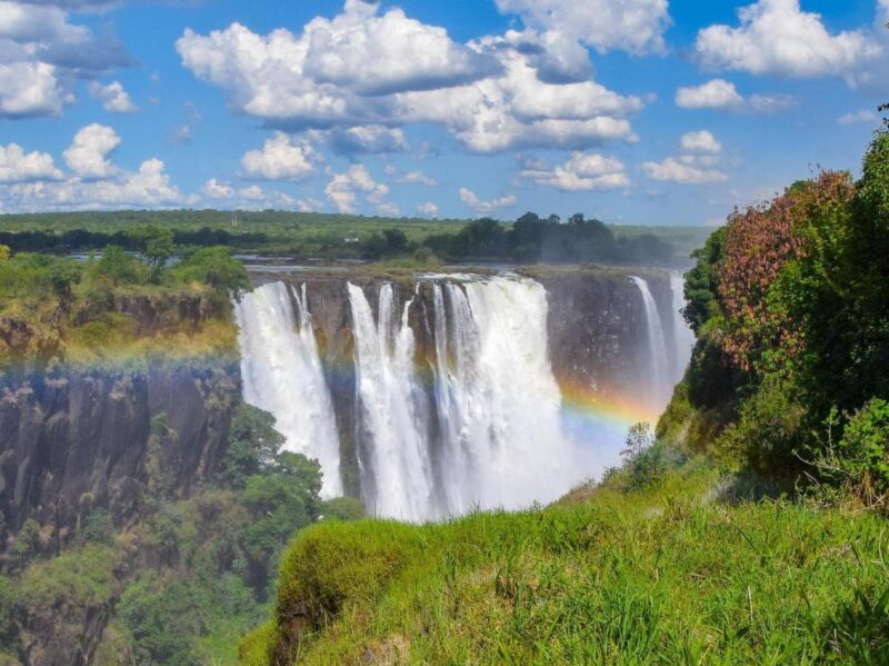 The spectacular Victoria Falls in Zimbabwe