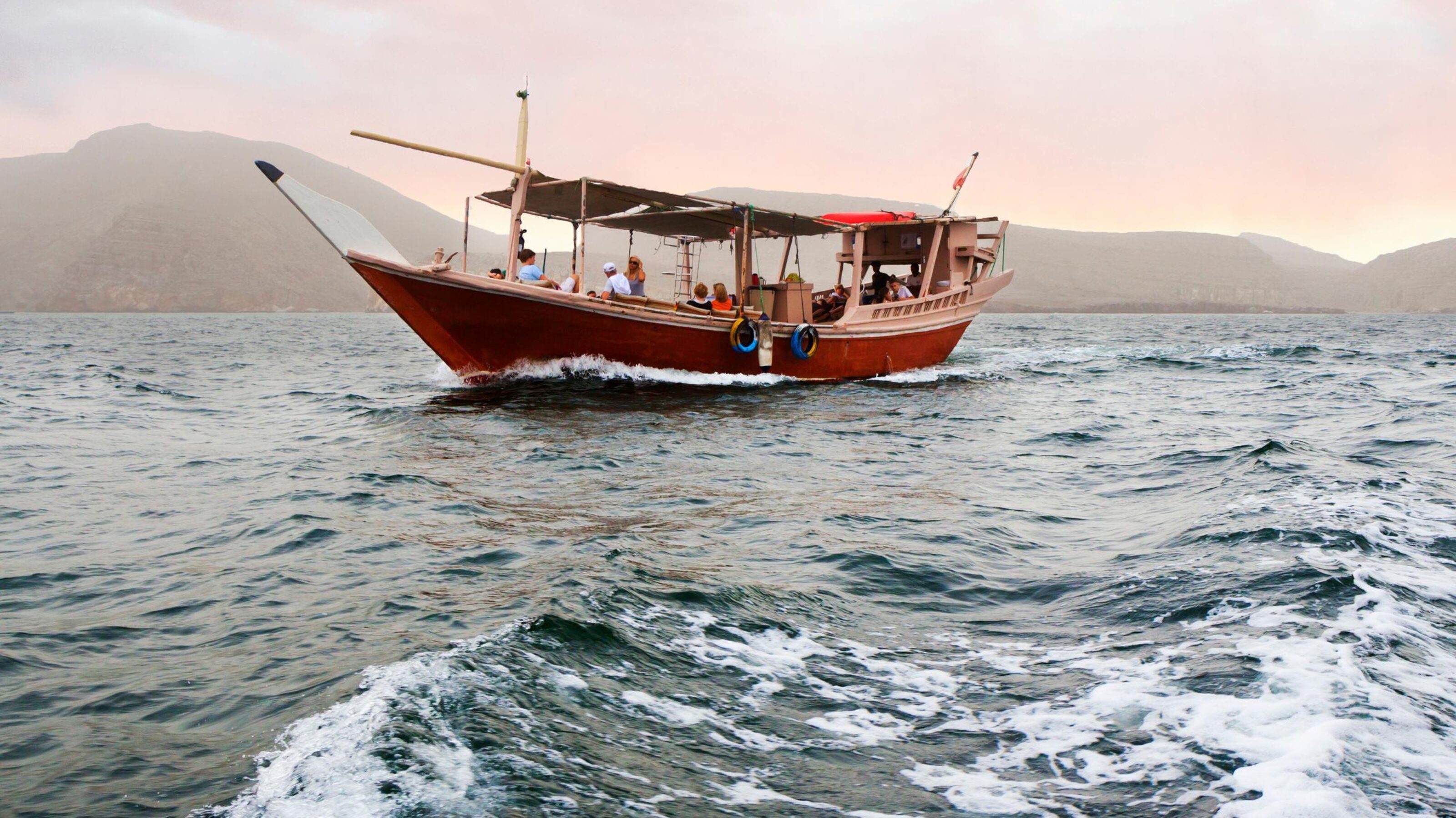 An Arabian Dhow sailing near Muscat, Oman