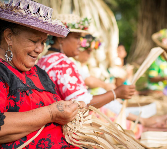 Learn about traditional crafts, like Polynesian weaving