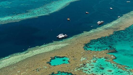Great barrier reef from the sky in Australia