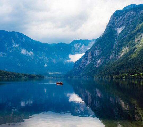 A placid day on Lake Bohinj