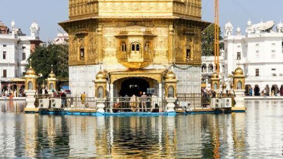 Golden Temple in Amritsar, Punjab, India. Golden Temple is one of the oldest temples in India. With itx27;s reflection in the Sarovar(lake pond)