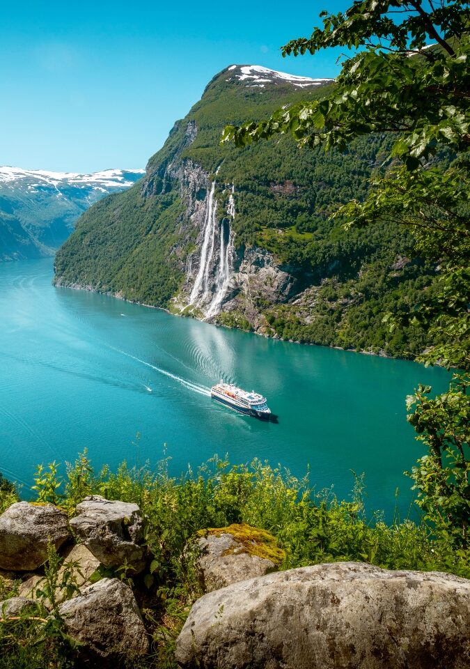 Seven Sisters waterfall in Geirangerfjord, Norway