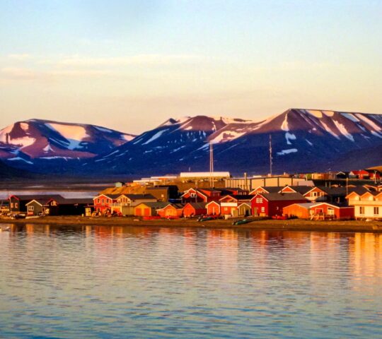 The midnight sun in Svalbard