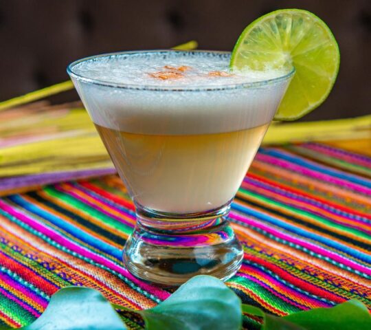 A Pisco sour is Peru's national cocktail