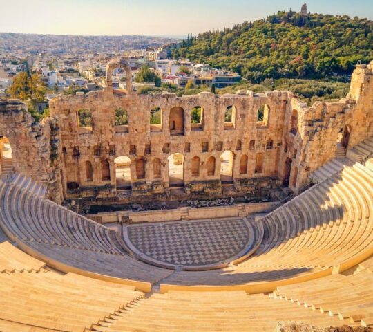 The Theatre of Dionysus is among the ruins you can see in Athens
