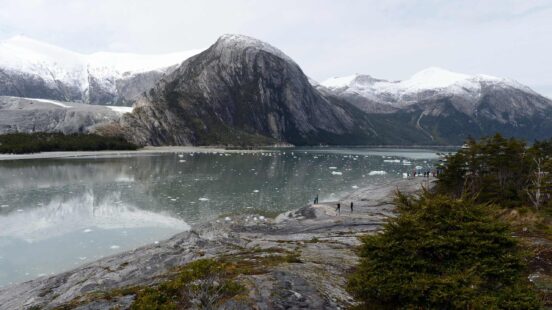 Pia glacier on the archipelago of Tierra del Fuego.