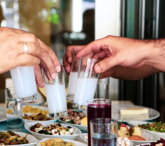 Ouzo tasting