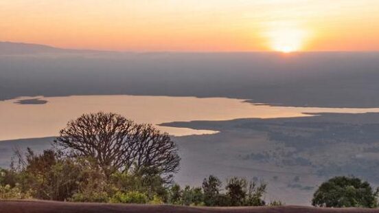 Sunset in Ngorongoro Crater of Tanzania