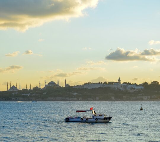 Sail along the Bosphorus in a private boat
