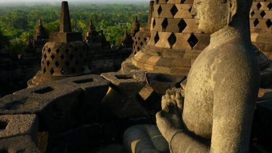 Buddha Statue in Borobudur, Java, Indonesia