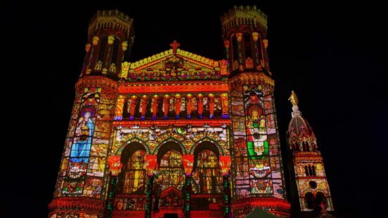 Festival of Light at the Basilica of Fourvière in Lyon