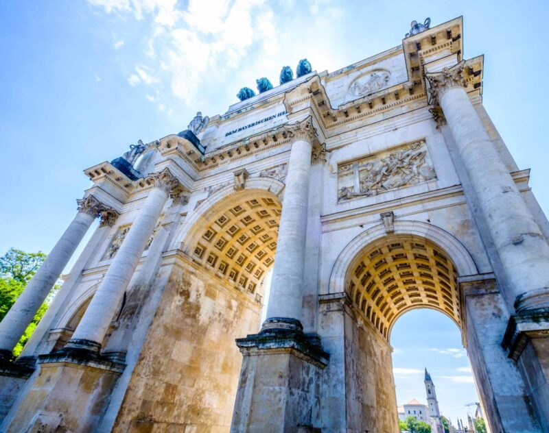 famous siegestor in munich – germany