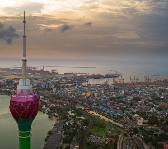 The Lotus Tower overlooks Colombo's skyline