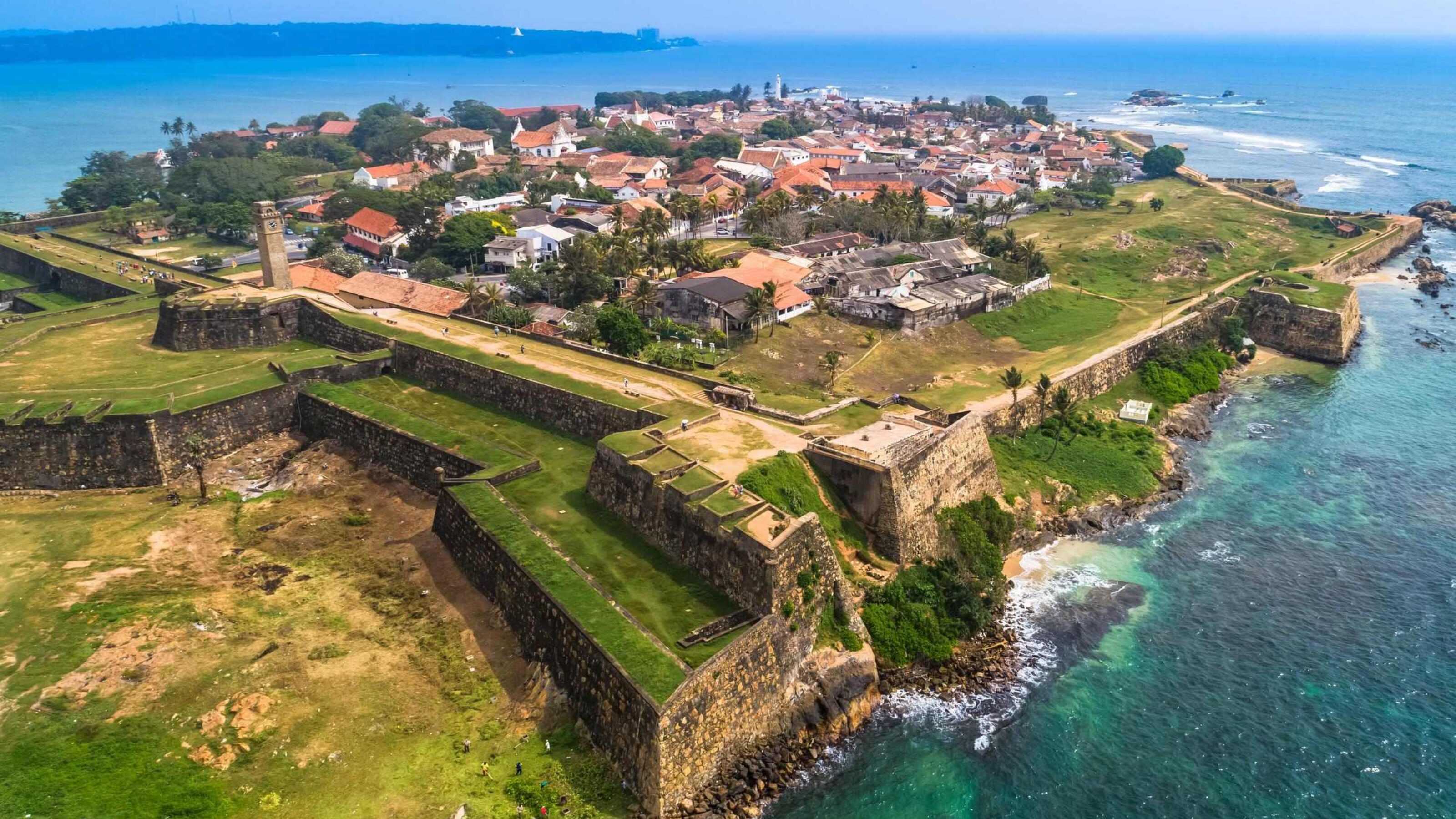 Aerial view of Galle Fort in Sri Lanka