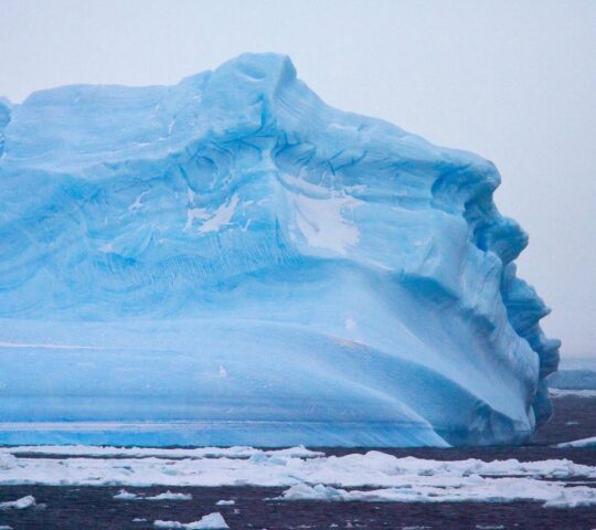 Sail between giant icebergs across the Weddell Sea
