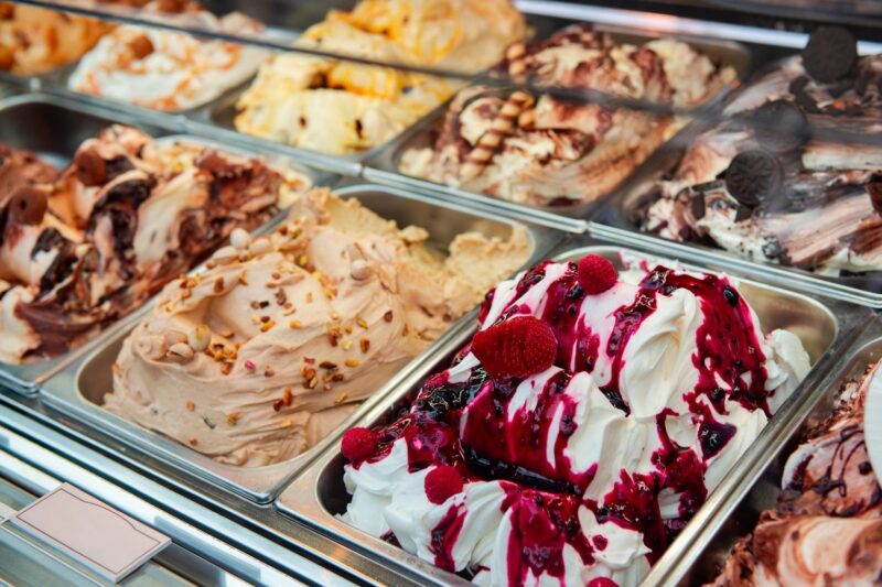 Italian gelato in Rome, Italy