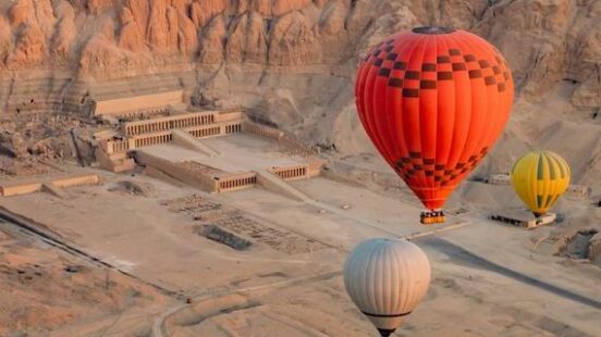 Generated image Hot air balloon over Luxor