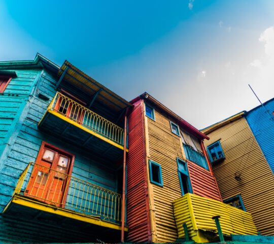 The colourful houses in La Boca, Buenos Aires