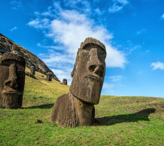 The Maoi statues of Rapa Nui
