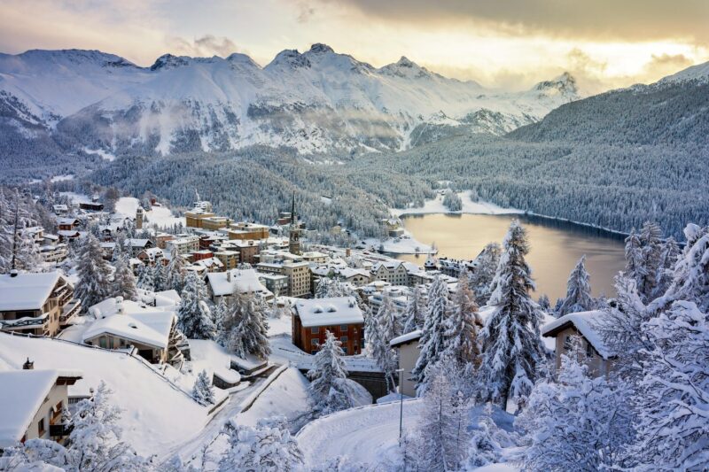St. Moritz, Switzerland snow, winter, mountain, landscape, mountains, sky, nature, alps, ski, cold, panorama, peak, ice, blue, view, forest, white, travel, rock, high, trees, snowy, season, clouds, resort