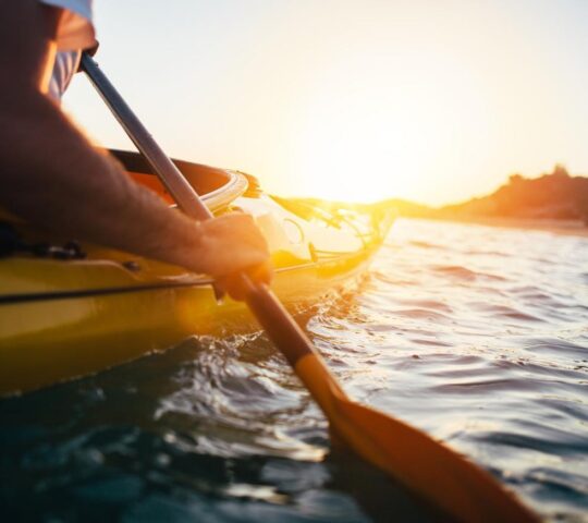 Kayak along the coastline in Swakopmund