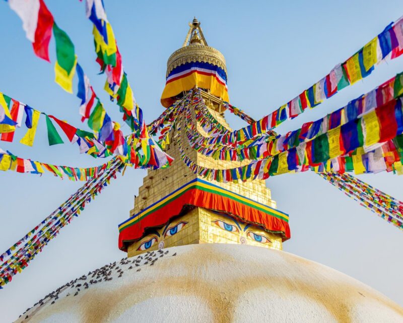 prayer flags in Kathmandu, Nepal