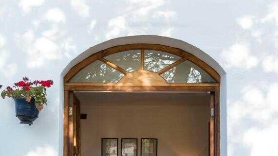 A doorway into a guestroom at Hacienda Zuleta