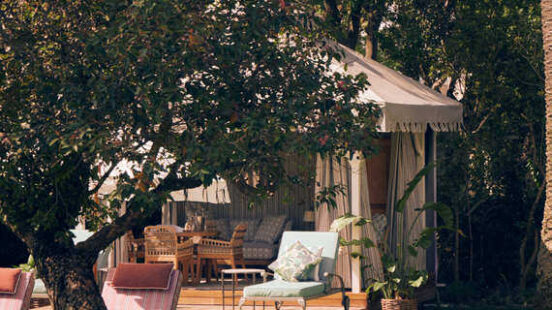 Gardens, pool and luxury lounging at the Mount Nelson, South Africa