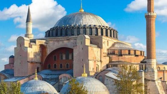 Areal view of Hagia Sophia in Istanbul, Turkey
