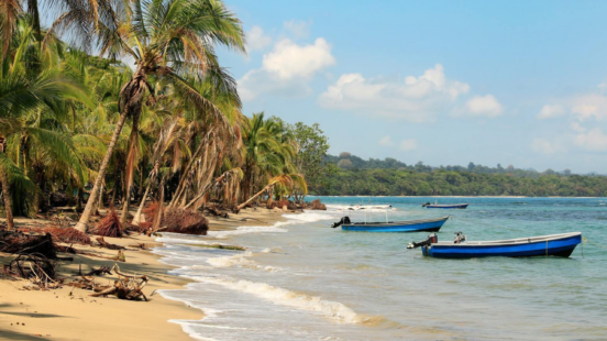Costa Rica Puerto Viejo with clear sunny skies