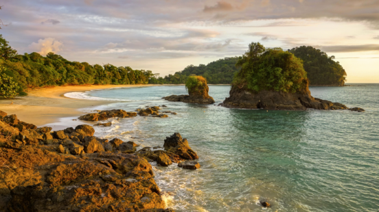 Costa Rica the Pacific Coast during sunset