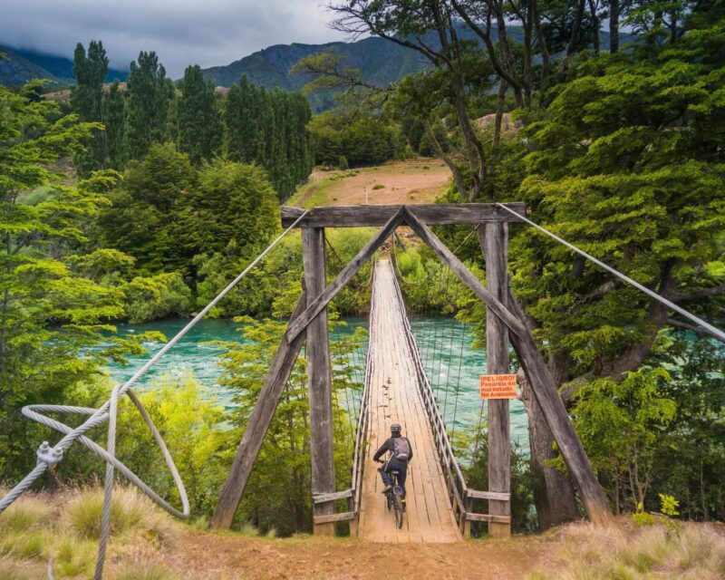Biking at Futaleufu Patagonia Chile