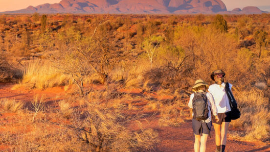 Outback hike Uluru Australia
