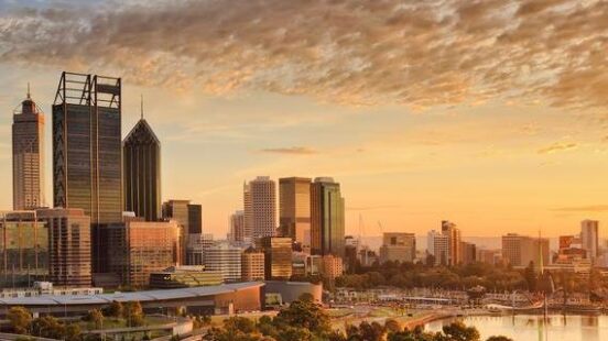 Perth Australia during sunset