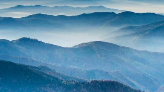 Blue mountains and hills Australia