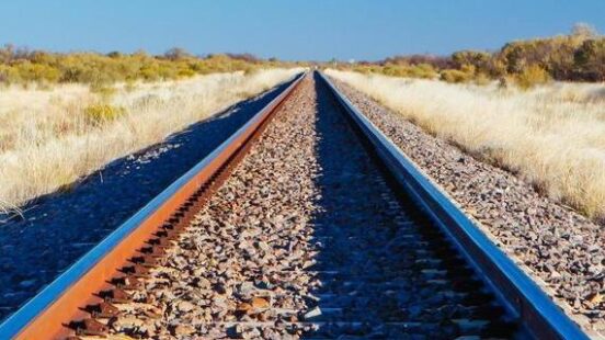 The Ghan Railway Northern Territory Australia alice springs, australia, bush, desert, embankment, ghan, grass, hill, landscape, outback, rail, railroad, railway, shrub, straight, tourism, track, train, transport, travel, tree The famous Ghan railway track near Alice Springs extends all the way to Darwin in Northern Territory, Australia