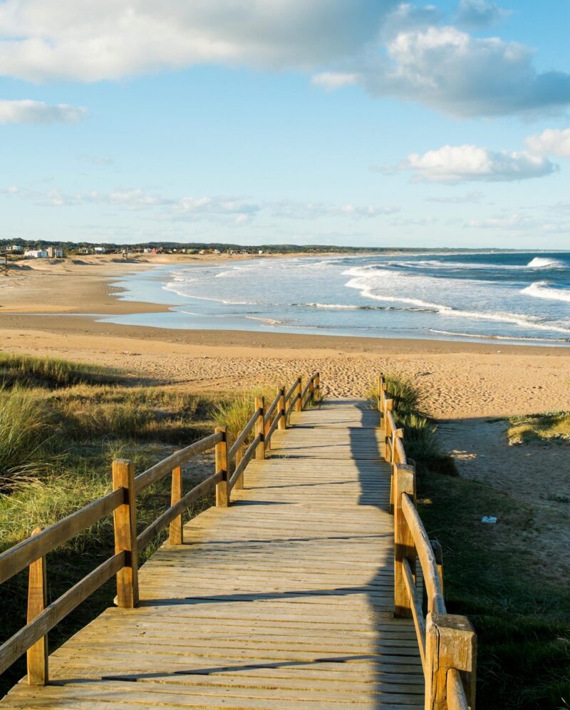 La Pedrera beach and bay on a sunny summer day, Uruguay, South America
